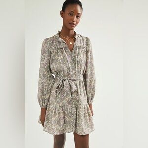 Anthropologie Calanthe Mini Shirtdress Small